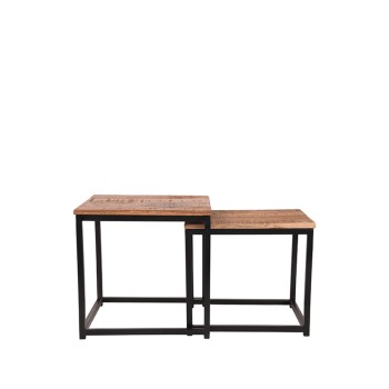 Salontafel Set Twain - Rough - Mangohout - 45 cm