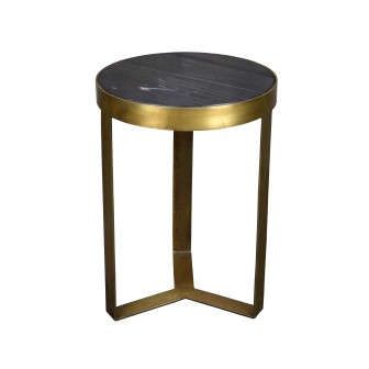 Salontafel Glennis Marble Black Gold 40 cm