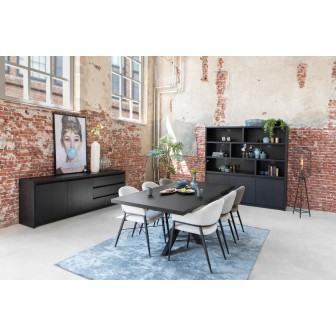 Tv-meubel Milano | klein 1 Deurs 2 Laden | Lamulux Noir