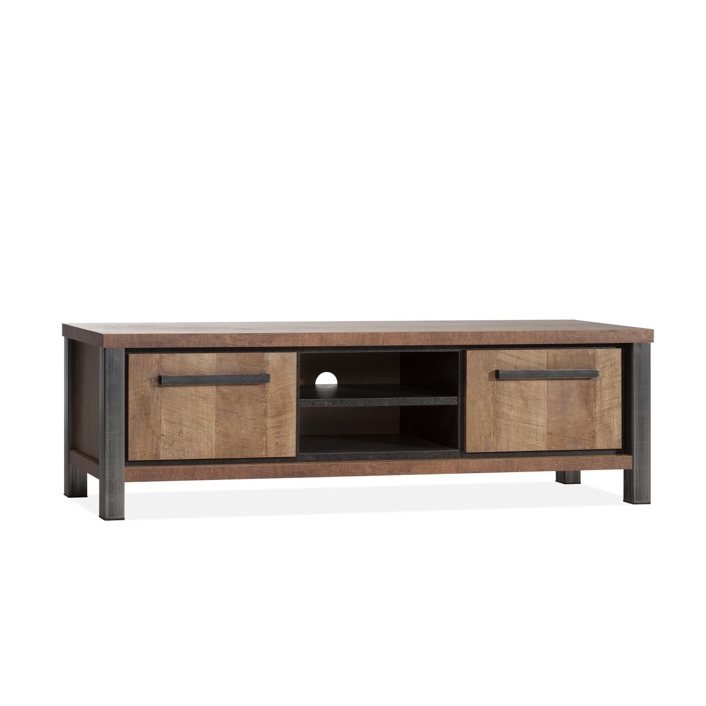 Tv-meubel | midden 2 dr/2 open vak | Lamulux Bela old teak