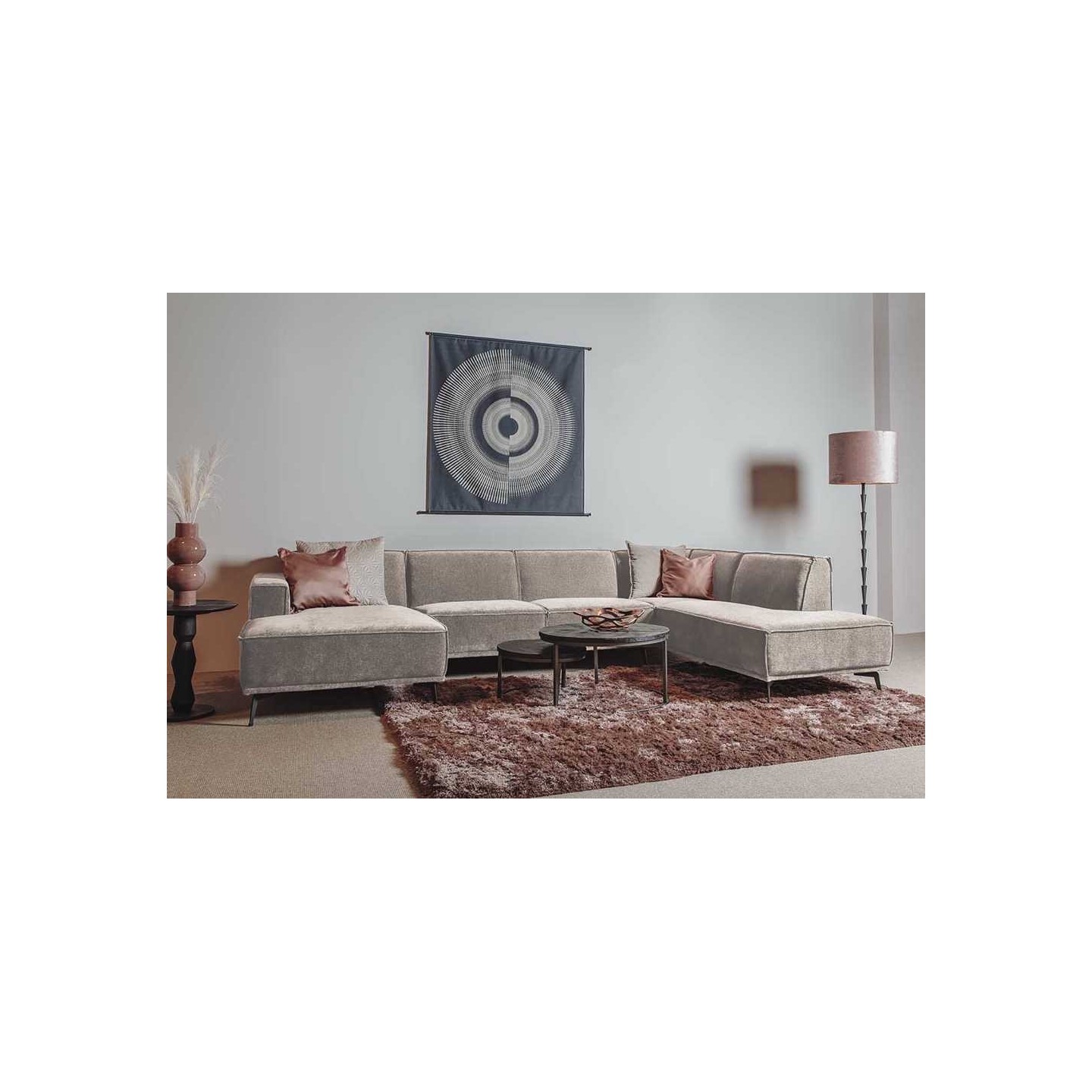 U-bank Leeds | Longchair + 2,5 zits + hoek met eiland