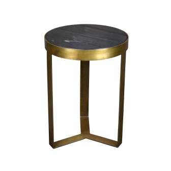 Salontafel Glennis Marble Black Gold 40 cm