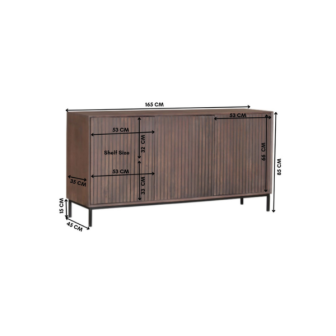 Dressoir Madison Walnut  | 165 cm