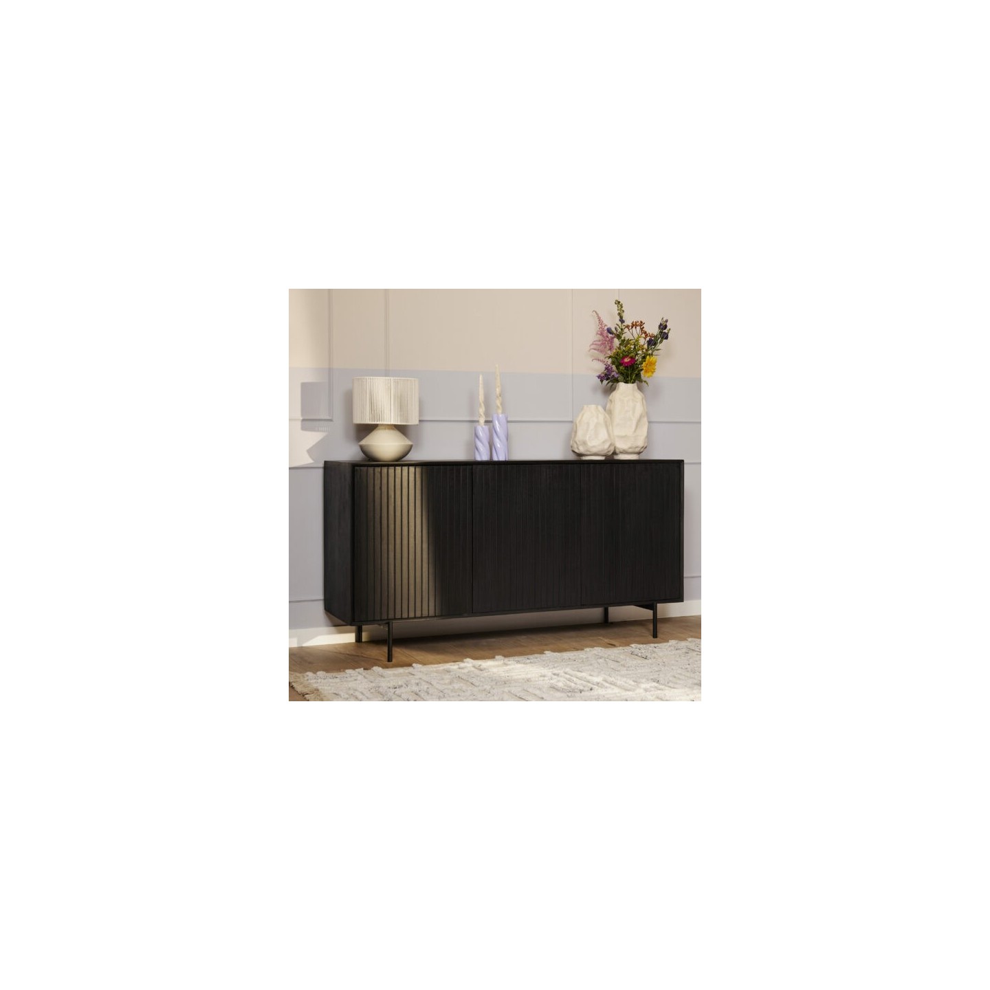 Dressoir Madison Black | 165 cm