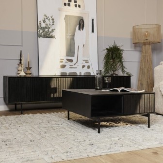 Salontafel Madison Black | 80 cm | Vierkant