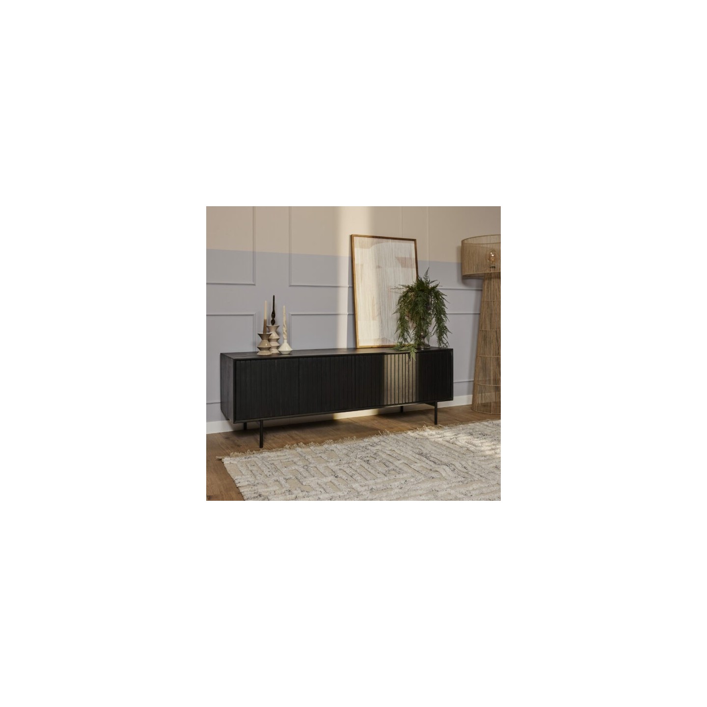 Tv meubel Madison Black | 165 cm