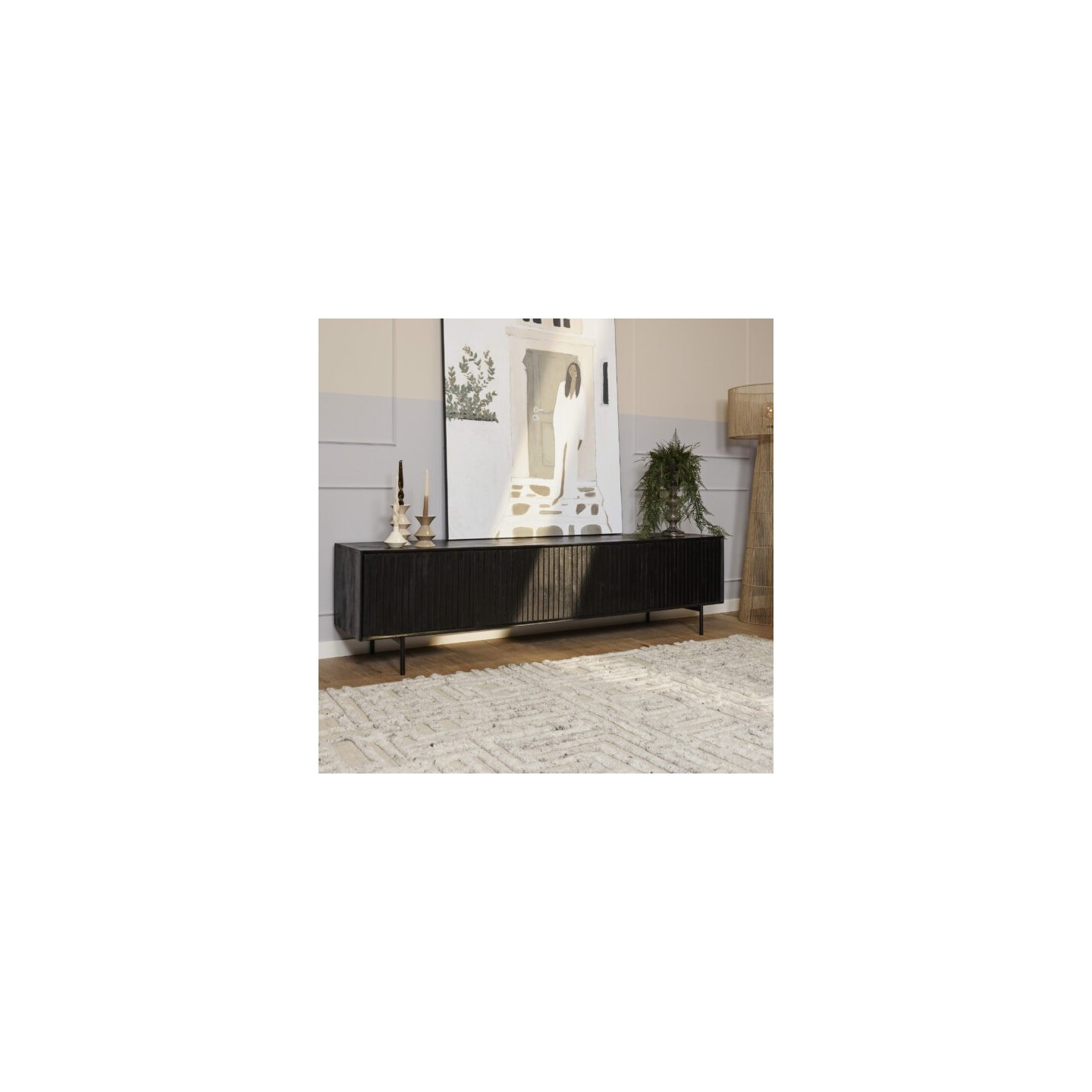 Tv meubel Madison Black | 210 cm