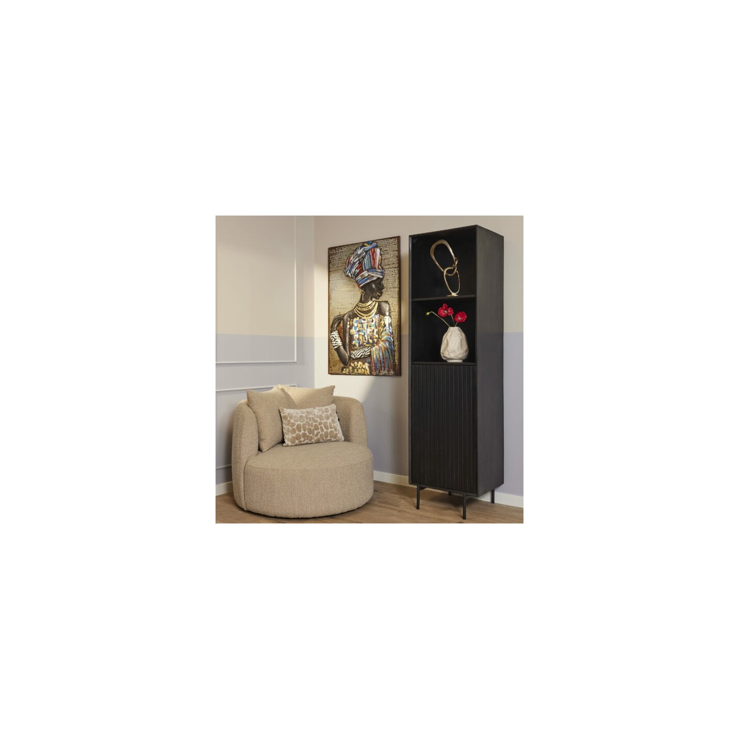 Boekenkast Madison Black | 55 cm