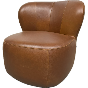 Fauteuil York | Retro Leder | lichtbruin