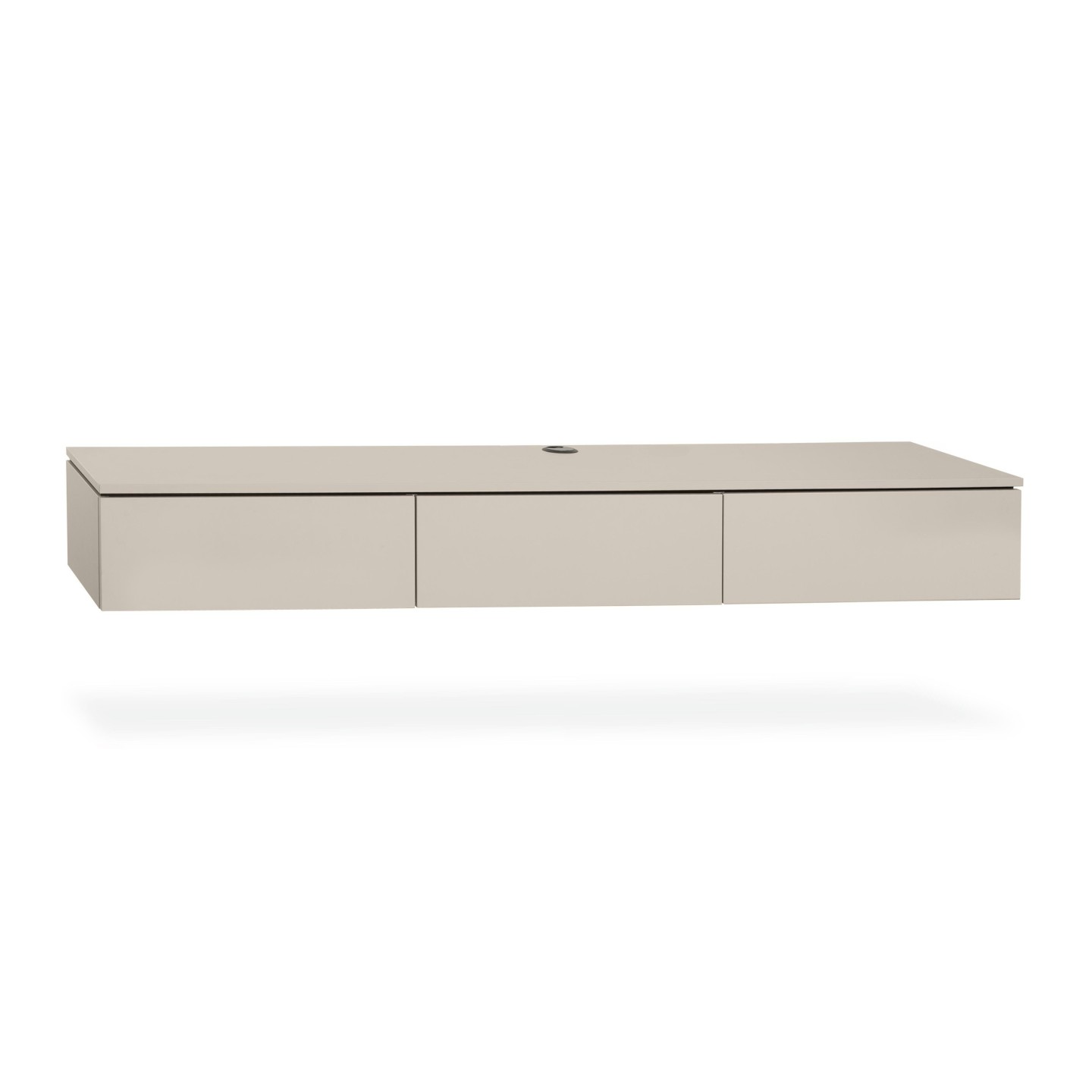 Tv-kast Maison Laag | Zwevend | 3 Klepdeuren | Lamulux Ivory | 180 cm
