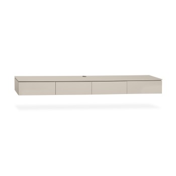 Tv-dressoir Maison Laag | Zwevend | 4 Klepdeuren | Lamulux Ivory