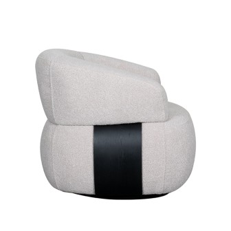 Fauteuil Valenza - Naturel - Boucle - Zwart Eiken