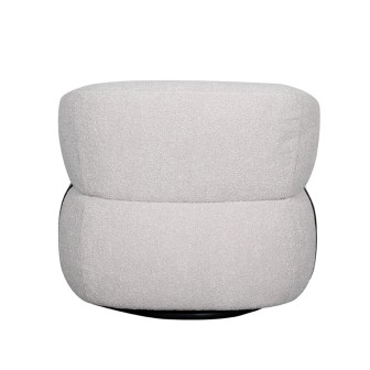 Fauteuil Valenza - Naturel - Boucle - Zwart Eiken