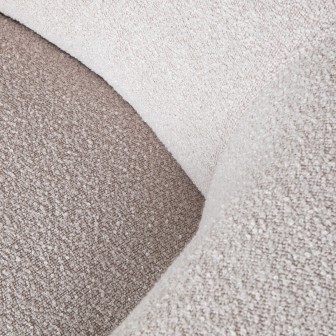 Fauteuil Valenza - Naturel - Boucle - Zwart Eiken
