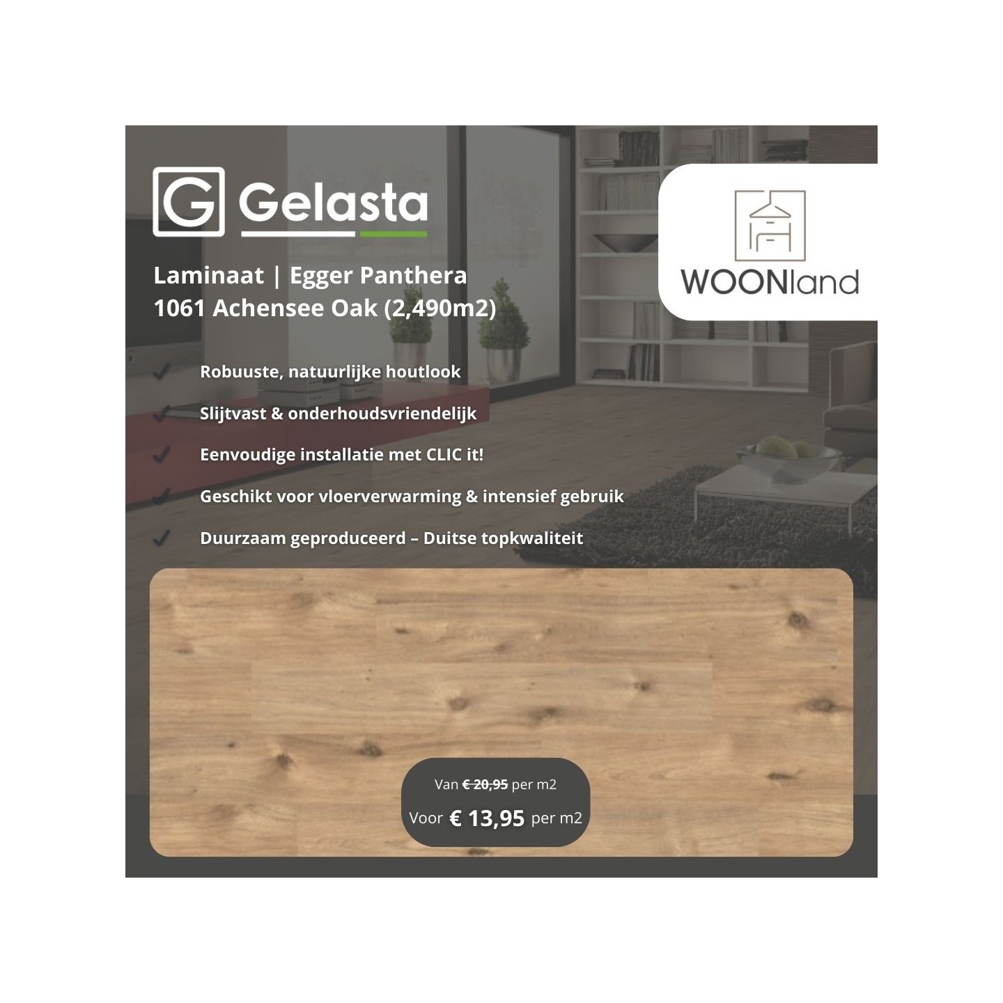 Laminaat | Egger Panthera | 1061 Achensee Oak (2,490m2)