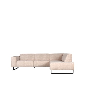 Hoekbank Amaro - Naturel - Velours - Rechts