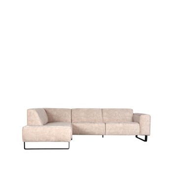 Hoekbank Amaro - Naturel - Velours - Links
