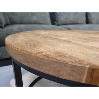 Salontafel Gelder | Set van 3 rond | Mangohout