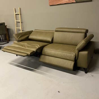 Bank Monaco 3 zits | Elektrisch | Olive | Leder