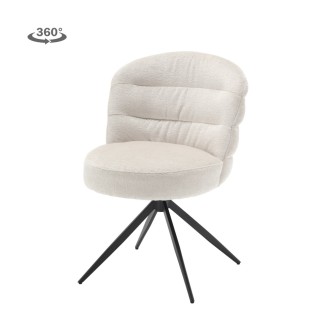 Eetkamerstoel Carro | Draaibaar | Harmony 02 almond white