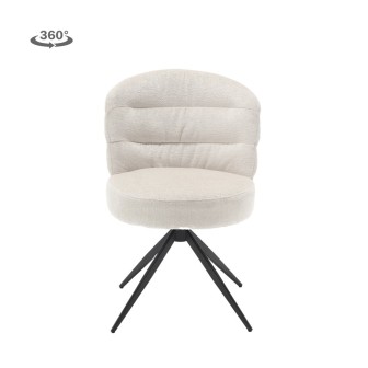Eetkamerstoel Carro | Draaibaar | Harmony 02 almond white