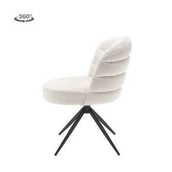 Eetkamerstoel Carro | Draaibaar | Harmony 02 almond white