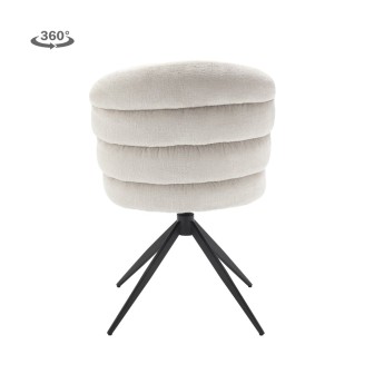 Eetkamerstoel Carro | Draaibaar | Harmony 02 almond white