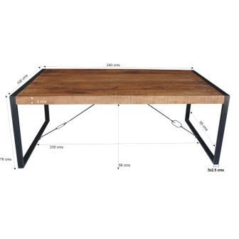 Eetkamertafel Strong 240 x 100 cm