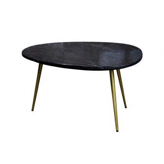 Salontafel Organic Marble Black Gold 70cm