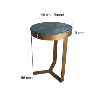 Salontafel Glennis Marble Black Gold 40 cm