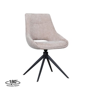 Eetkamerstoel Marlow - Clay - Elite - Black Frame