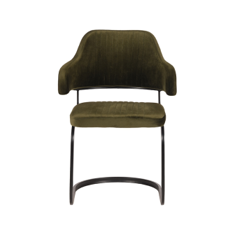 Eetkamerstoel Otta - Army green - Fluweel