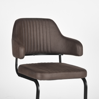 Eetkamerstoel Otta - Antraciet - Microfiber