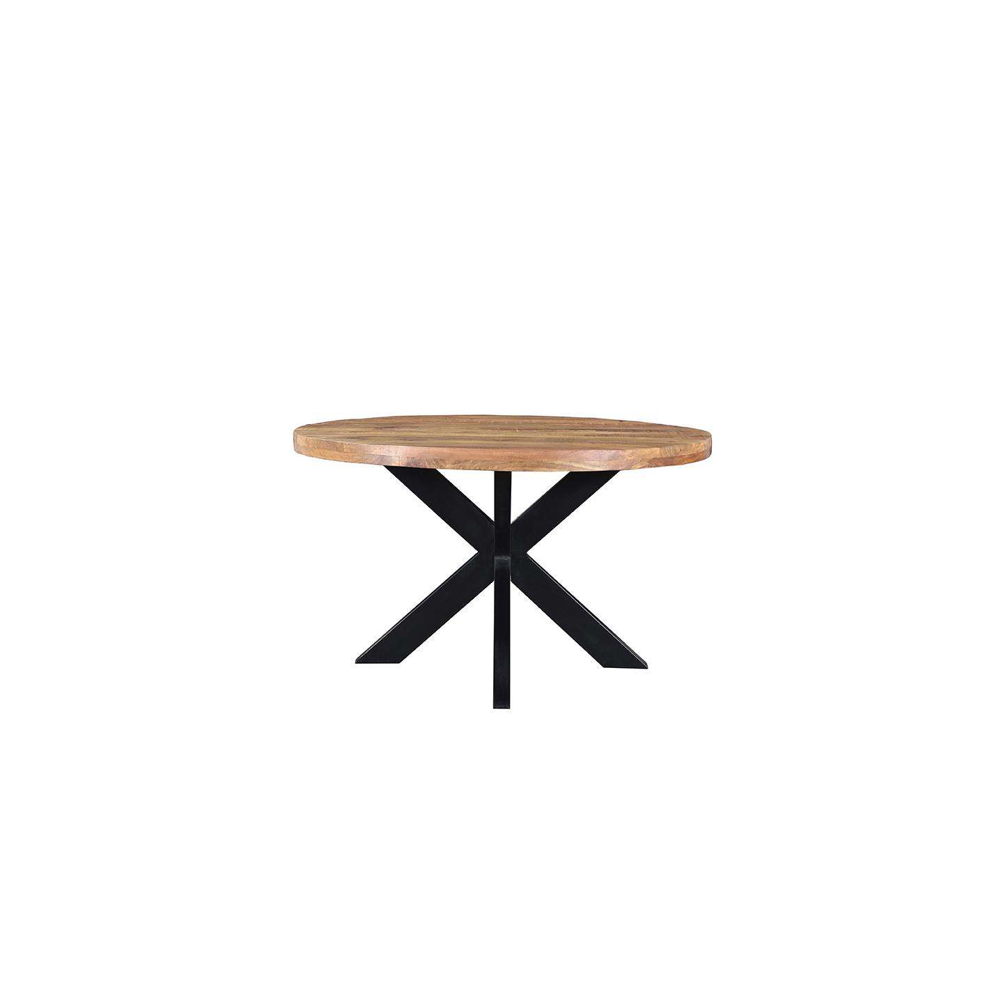Eetkamertafel Ziggy - Rough - Mangohout - Rond - 130 cm