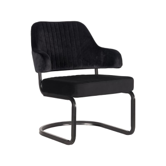 Fauteuil Otta - Zwart - Fluweel