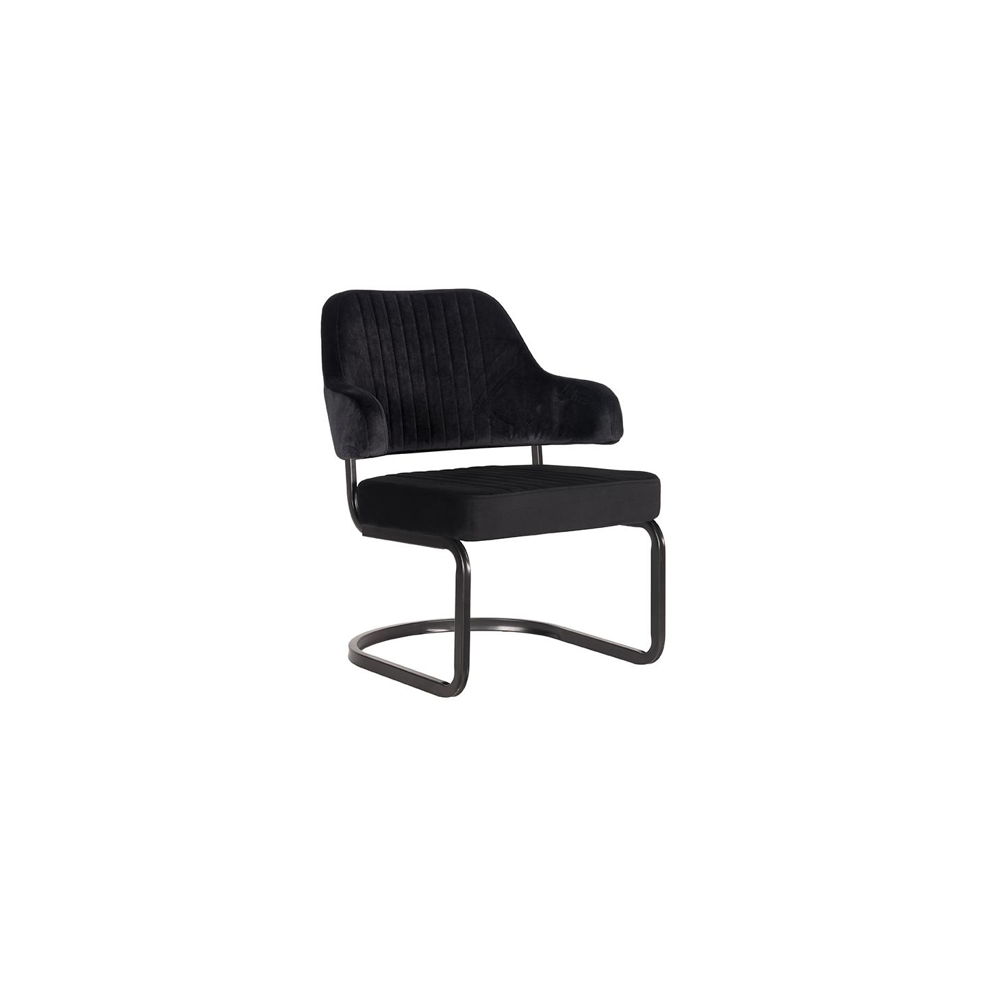 Fauteuil Otta - Zwart - Fluweel