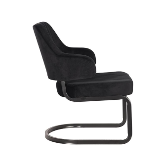 Fauteuil Otta - Zwart - Fluweel