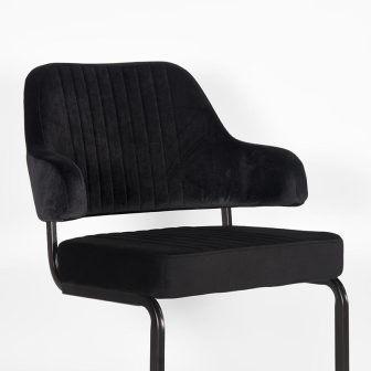 Fauteuil Otta - Zwart - Fluweel