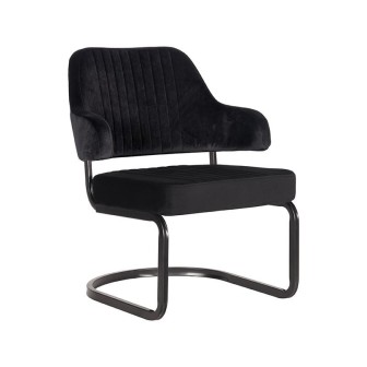 Fauteuil Otta - Zwart - Fluweel