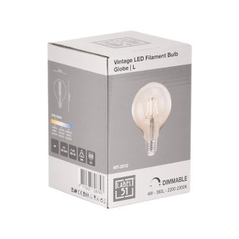 Lichtbron Kooldraadlamp - Glas - Bol L