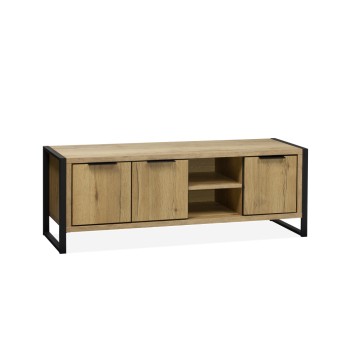 Tv-meubel Cairo | Groot 3 Dr/2 Open Vak | Lamulux Natur