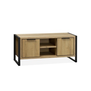 Tv-meubel Cairo | Klein 2 Dr/2 Open Vak | Lamulux Natur
