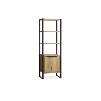 Boekenkast Cairo | 1 Dr/3 Open Vak | Lamulux Natur
