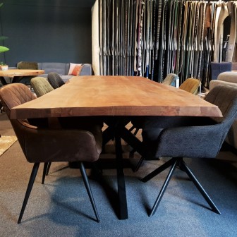 Eetkamertafel Anaconda | Bruin | Spinpoot | 240 x 100 cm