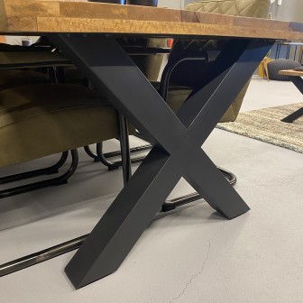 Eetkamertafel Mangohout | X-poot | 300 x 100 cm