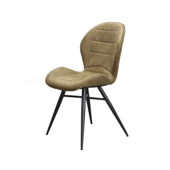 Eetkamerstoel Paris groen | Microleer Bull Moss 59