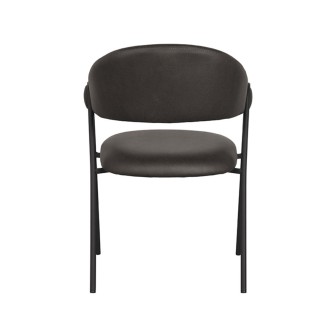 Eetkamerstoel Lowen - Antraciet - Microfiber