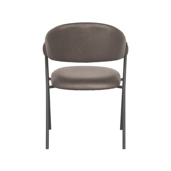 Eetkamerstoel Lowen - Antraciet - Microfiber