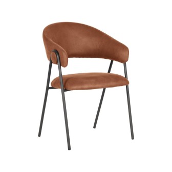 Eetkamerstoel Lowen - Cognac - Microfiber