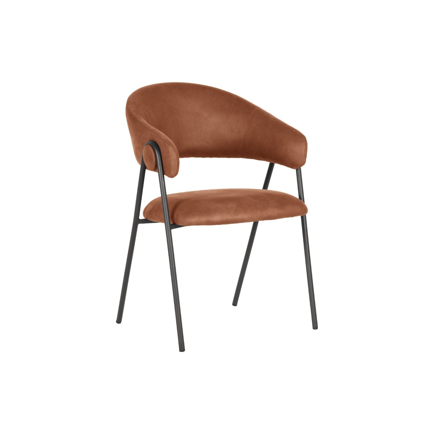 Eetkamerstoel Lowen - Cognac - Microfiber